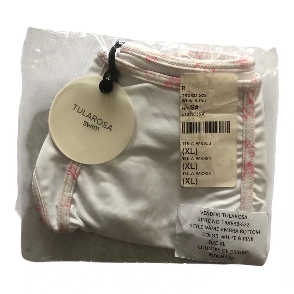 Revolve Tularosa Embra Bottom in White & Pink Toile NWT Size XL